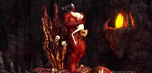  Inferno. Hot sex in hell. Devil fucks hard a young sexy slave